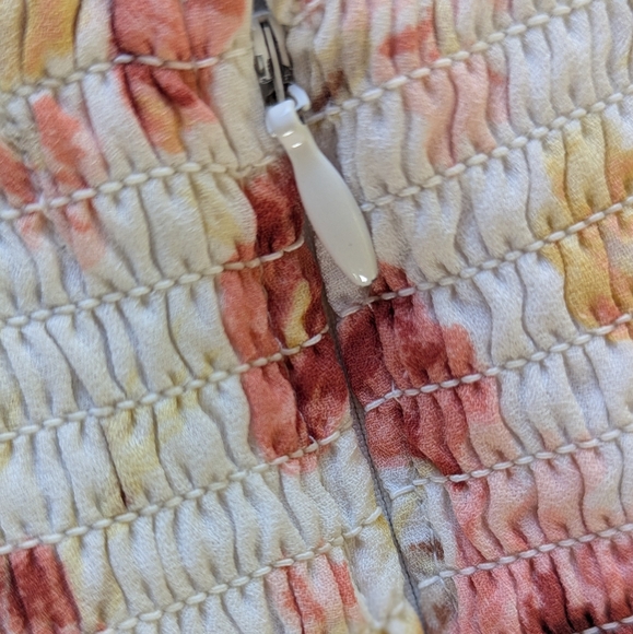 Abercrombie & Fitch Y2K Floral Midi | Corset Style Bust + Tie Straps |‎ Sz M - Picture 10 of 10